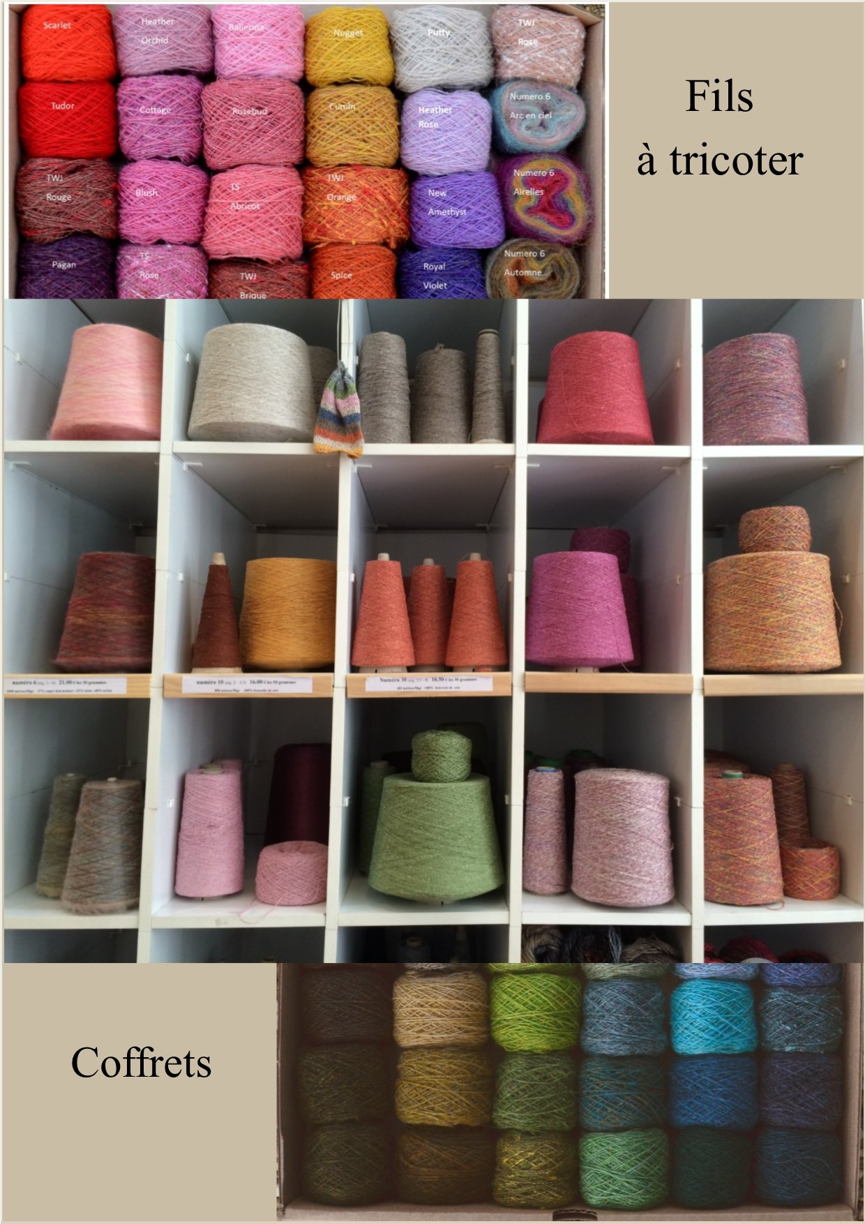 Les fils et coffrets ELLE TRICOTE